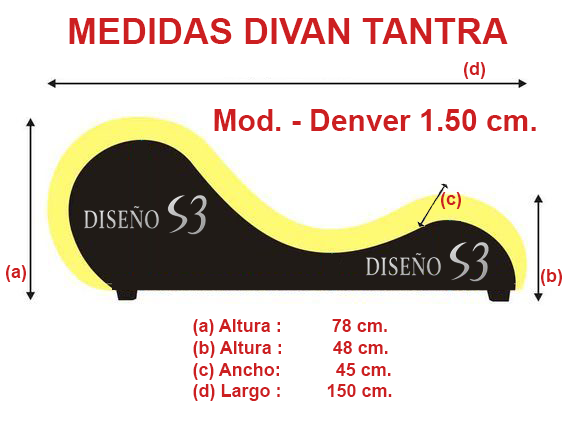 Divan tantra Denver 1.50 cm.- acabado en polipiel